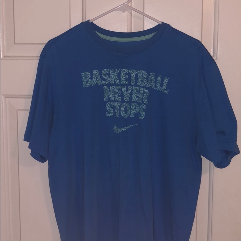 Basketball never stops dri-fit t shirt